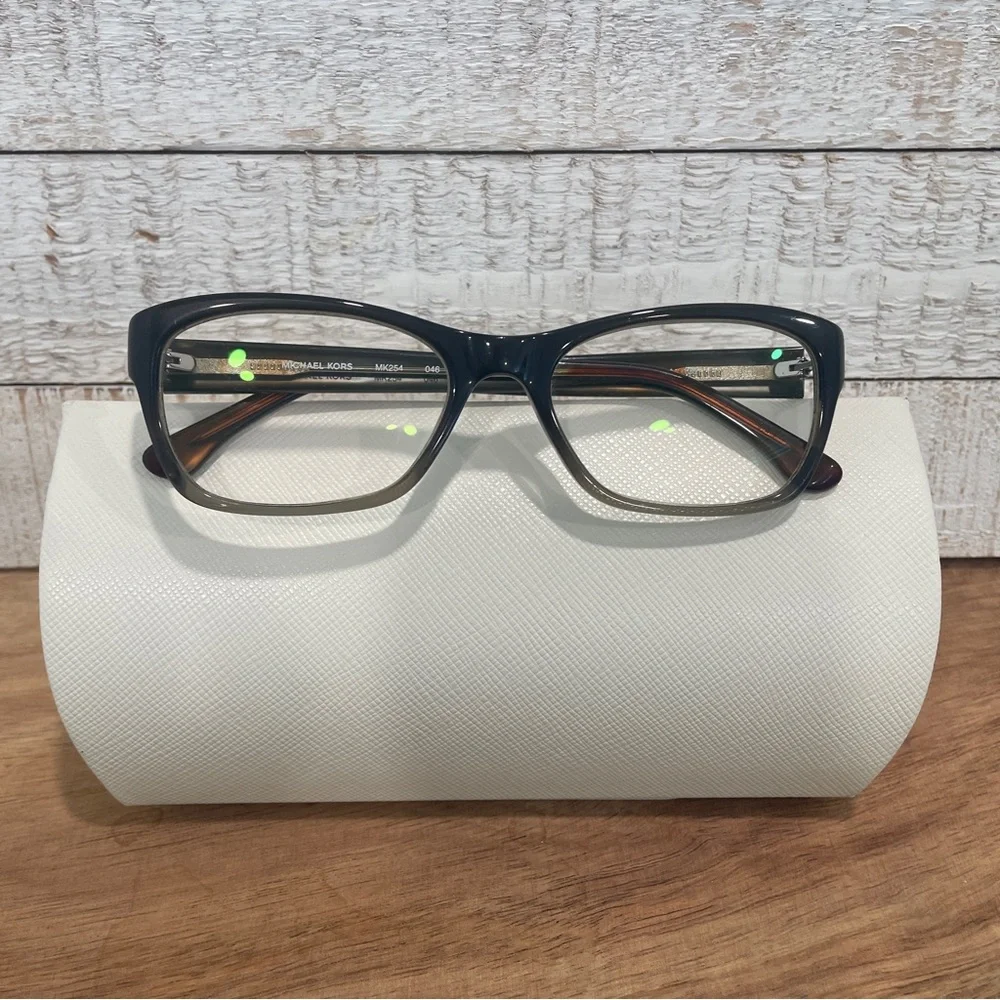 MICHAEL KORS MK254  Square Brown Black Gradient Fade Full Rim Frames 50-17-130